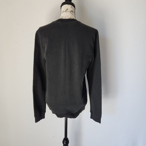 GIVENCHY Paris Graphic Fleece Lined Sweatshirt Crew Neck Black Viscose - Picture 4 of 10